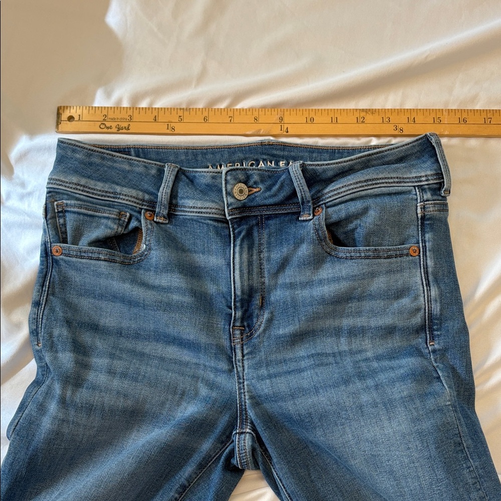 American Eagle Outfitters Kick Boot Jeans - Size 8 X-Long - Picture 3 of 10